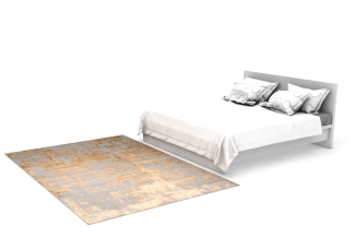 Схема 3 для спальни: Ковер располагается перед кроватью